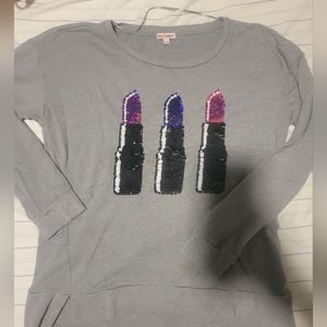 Juicy Couture Vintage Lipstick sequence Sweatshirt grey Women’s large